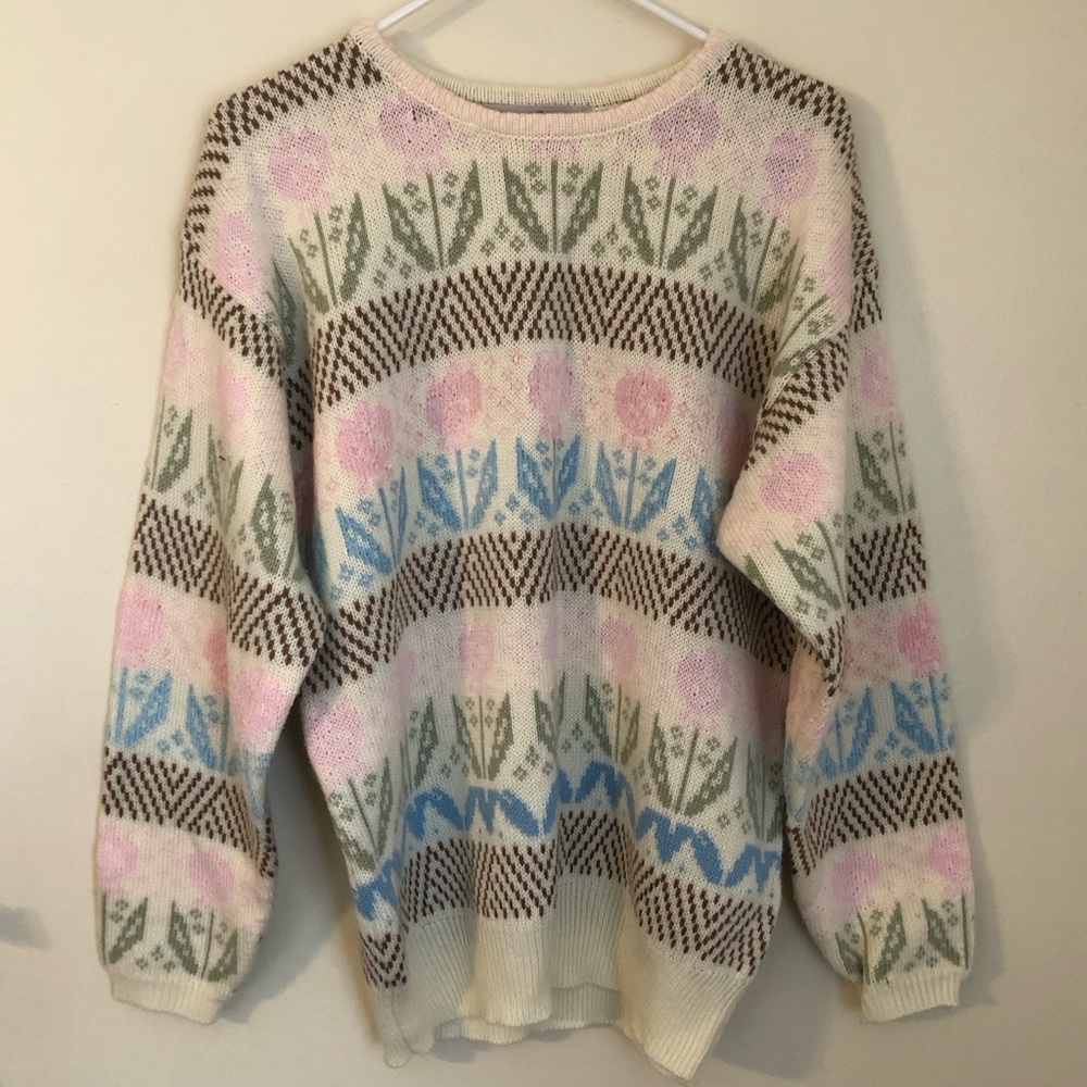 Vintage Karen Scott Tulip Sweater, Size Medium